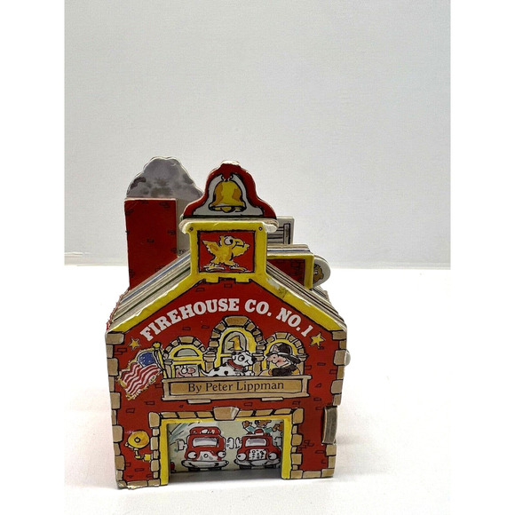Mini House: Firehouse Co No 1 Peter Lippman Children's Board Book 1994 - Picture 7 of 7